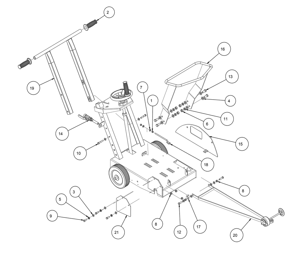 Section 04 Diagram and Parts List for MK-1605B 168099 MK Diamond Concrete Saw